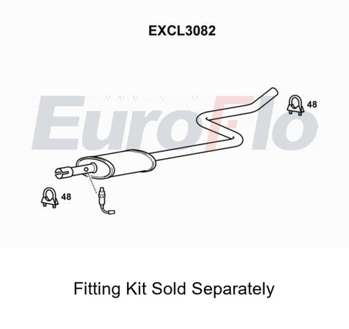 Rear muffler silencer insert - rear,