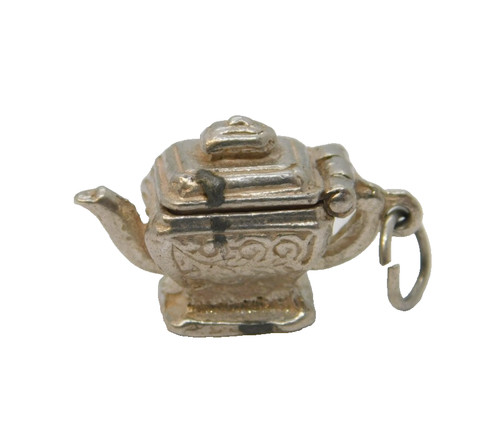 Sterling silver opening - silver, teapot