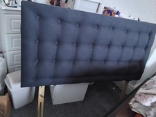 Charcoal Grey Fabric Queen Small Double Sized Headboard Buyer Collects FY1