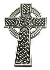 Celtic Cross Pin Badge Kroaz