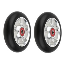 2pcs 100mm/3.9"  Scooter Wheels with Bearings - Aluminum Alloy Core