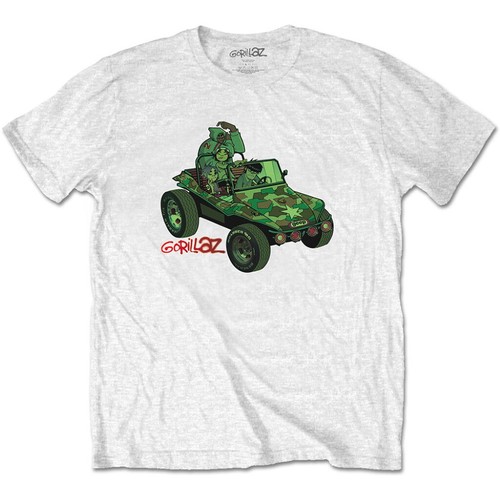 Gorillaz green jeep - green, white