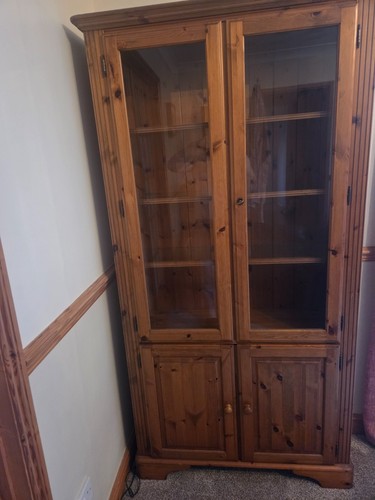 Solid pine glazed display - pine,