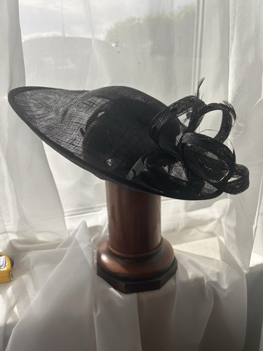 Black fascinator hat - fascinator, with