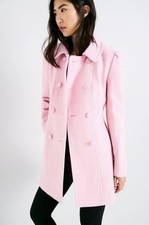 Jack Wills Pink Wool Coat Sz 12 NWOT
