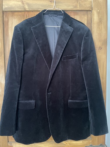 Jacket mens black velvet - jacket,