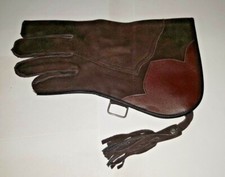 Falconry Glove Double Skinned Nubuck Leather 12", 2 Layer (Dark Brown) Pc# 7277