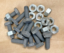 Fully Threaded 3/4” Bolts - 1/4" BSF with nuts. NOS. Lot of 12. CRF S