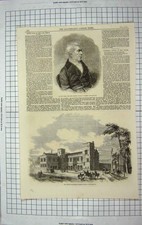 Old Antique Print 1862 Dr. Hawtrey Eton College School Buildings London 19th