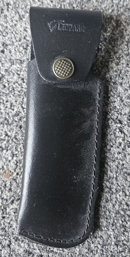 Leather knife sheath with belt - leather,