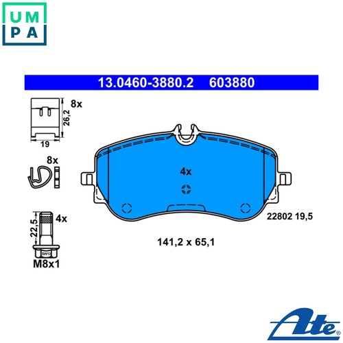 Brake pad set disc - pad,