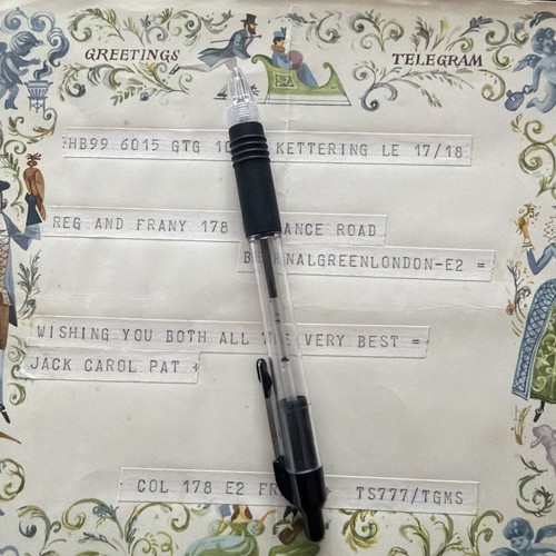 1965 wedding telegram - 1965, reg