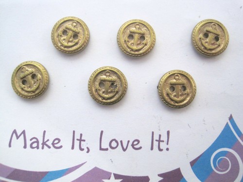 12mm gold anchor - 6, x