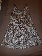 La Senza Nightwear - Nightie Chemise Negligee with Robe - Leopard/animal Print