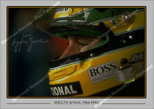 AYRTON SENNA F1 LEGEND LIMITED EDITION SIGNED A4 PHOTO PRINT MEMORABILIA