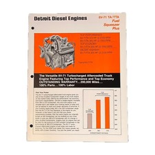 Detroit Diesel Engines Spec Sheet GM 8V-71 TA/TTA  370hp Fuel Squeezer Plus