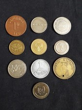Mixed old coin tokens joblot - mixed,