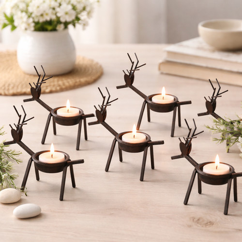 Reindeer tealight holders - 6,