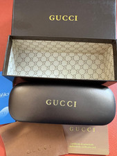 Original GUCCI Case new Design Glasses Sunglasses Hard case Gold Full Set