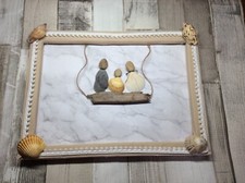 pebble art picture personalised homemade wall canvas 22.8 x 30.4cm