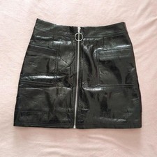 Topshop Black Cracked Vinyl