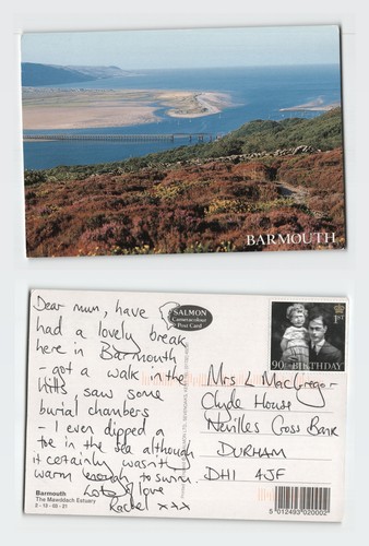 Vintage postcard barmouth - vintage,