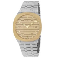 Gucci 25H Champagne Dial Men's
