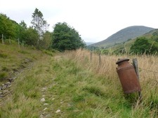 Photo A3 Old metal milk can on