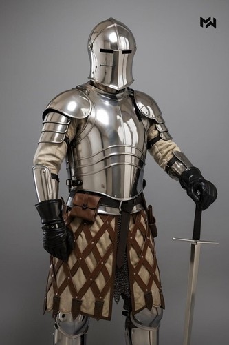 Medieval knight barbuta armor