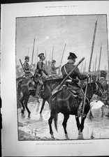 Original Old Antique Print