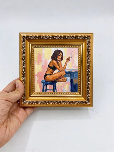 Woman chair art - woman,