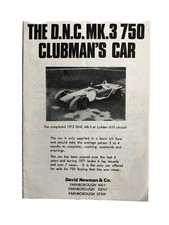 D.N.C MK 3 750 Clubmans's Car Brochure Leaflet 1972 Original