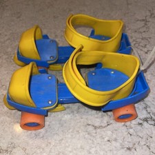 Vintage 1984 1989 Fisher Price 1-2-3 Grow With Me Roller Skates Adjustable Kids