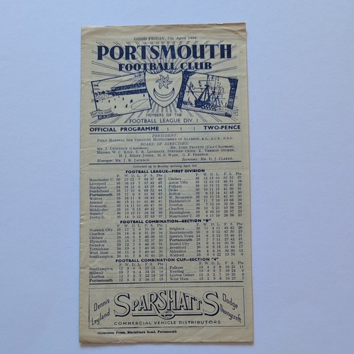 Portsmouth fulham 1949 1950 - portsmouth,