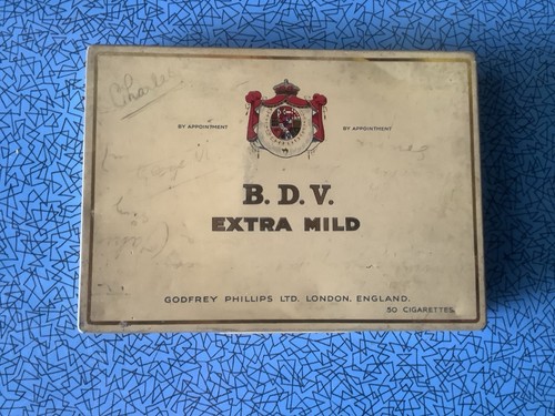 Bdv cigarette tin - cigarette,
