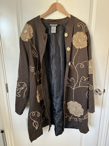 Indigo moon embroidered jacket - indigo,
