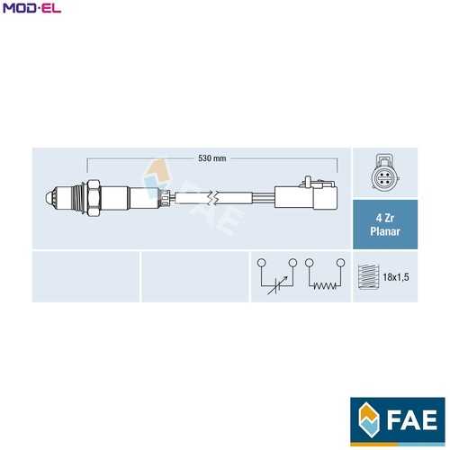 Lambda sensor 77256 for mazda - 77256,