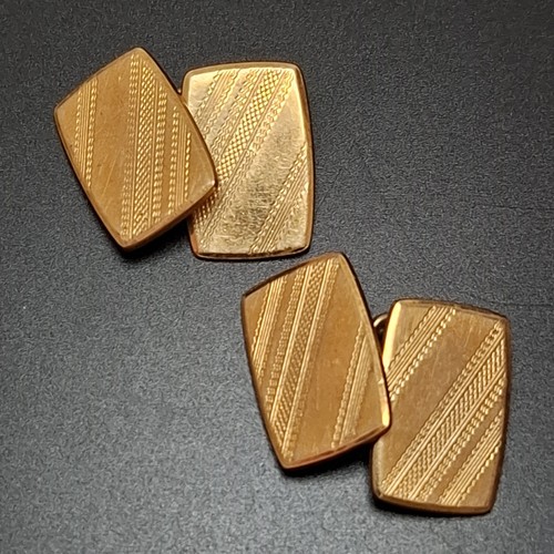 Vintage rolled gold cufflinks - rolled,