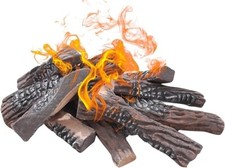 9pc Faux Firepit Logs