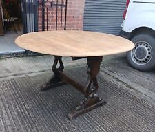 Part Stripped Priory Elm Drop Flap Dining Table.