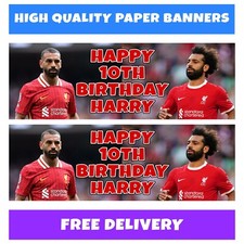 MOHAMED SALAH Personalised Birthday Banner - Liverpool FC Birthday Banner