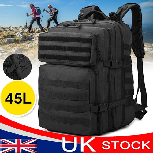 Black backpack rucksack 45l - backpack,