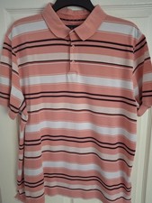 Paul Costelloe Men's Rugby Polo Shirt Top Size XXL, Pink / White