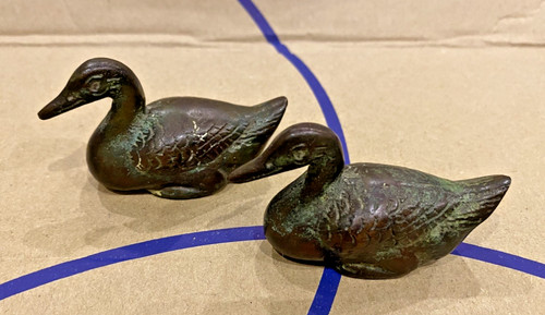 Pair small chinese bronze - of,