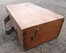 Vintage Hand Carry Wooden Box Storage Box