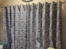 Studio G Surf Blue Eyelet curtains eyelet 86” drop x 90” width new 