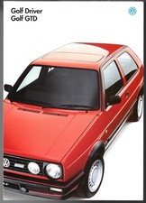 Volkswagen Golf Mk2 Driver & GTD 1991 UK Market Foldout Sales Brochure