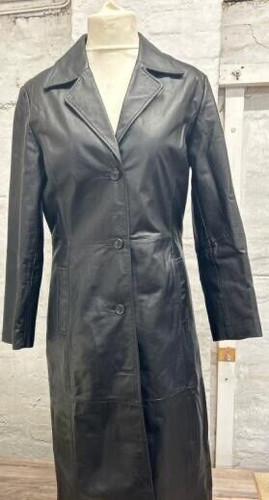Long real leather - long, trench