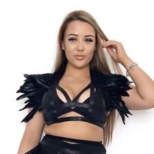 Black Elasticated Cage Bra