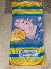 Kid’s Peppa Pig George Beach Towel Swimming 100% Cotton 